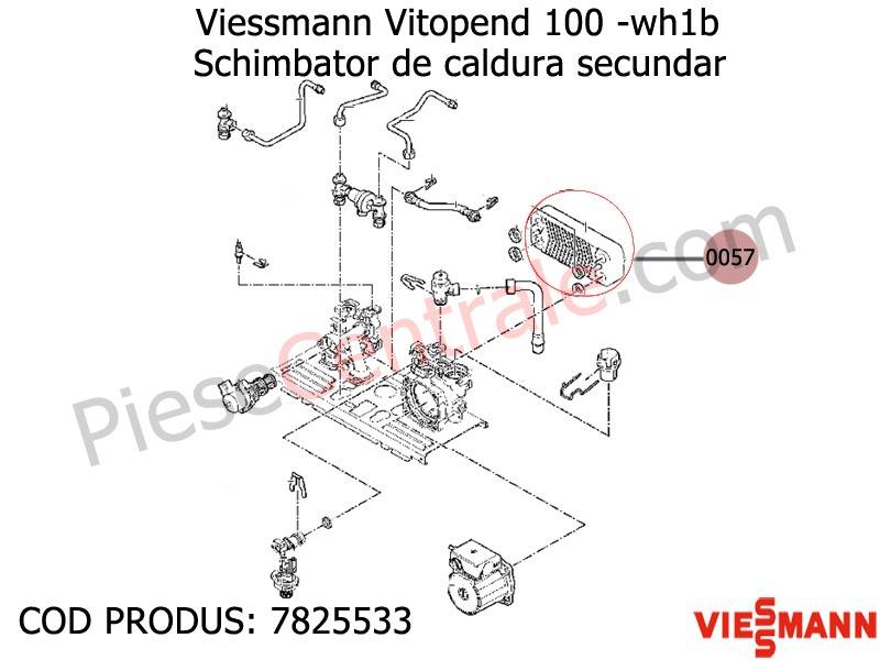 Poza Schimbator de caldura in placi secundar centrale termice Viessmann Vitopend 100 WH1B 24 kw
