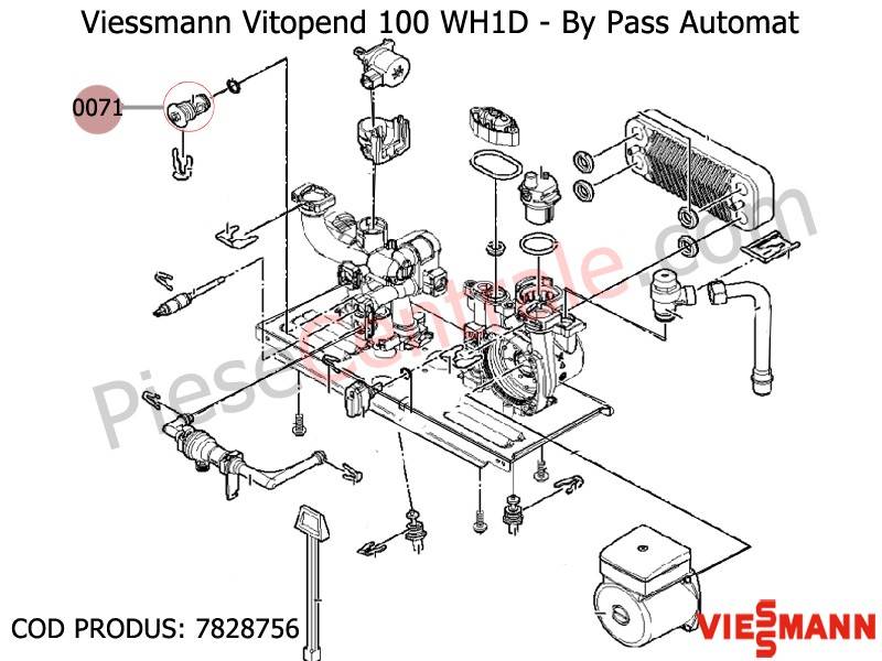 Poza  By Pass automat centrale termice Viessmann Vitopend 100 WH1D, Vitodens 100 WB1B