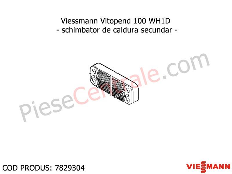 Poza Schimbator de caldura secundar ACM in placi centrala Viessmann Vitopend 100 WH1D 31 kw
