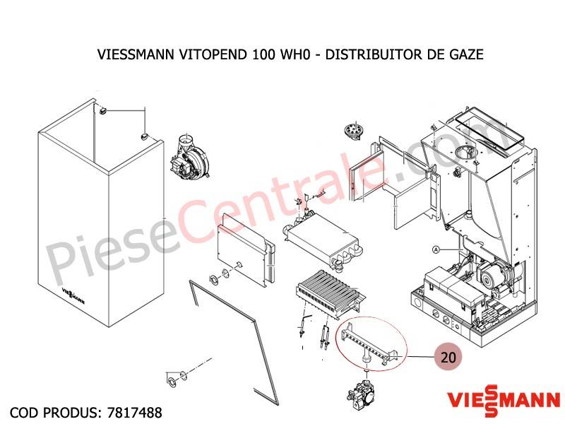 Poza Distribuitor de gaze centrala termica Viessmann Vitopend 100 WH0
