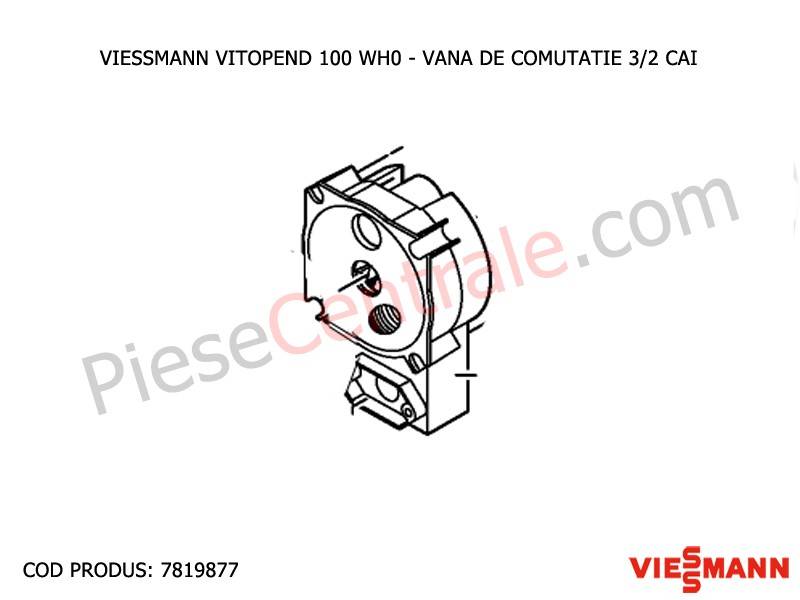 Poza Vana de comutatie 3/2 cai centrale termice Viessmann Vitopend 100 si Vitodens 200