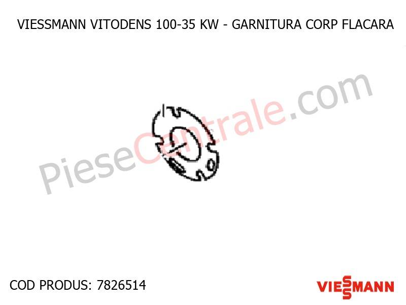 Poza Garnitura corp flacara centrala termica Viessmann Vitodens 100 35 WB1B