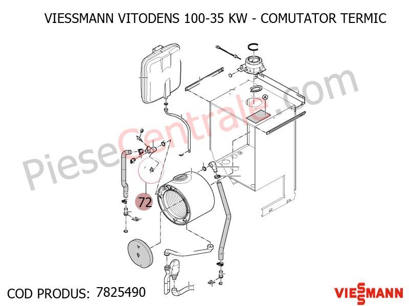 Poza Comutator termic centrale termice Viessmann Vitodens 100, Vitodens 200, Vitopend 111-W WHSB turbo