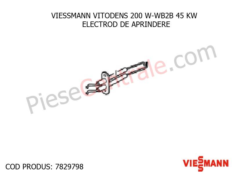 Poza Electrod aprindere centrala termica VITODENS 200 W-WB2B 45 KW