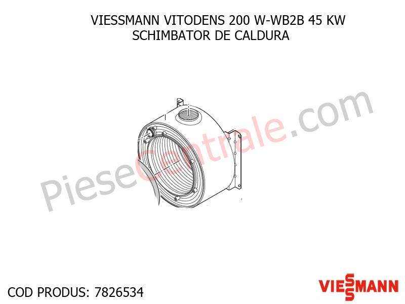 Poza Schimbator de caldura centrala termica Viessmann VITODENS 200 W-WB2B 45 KW
