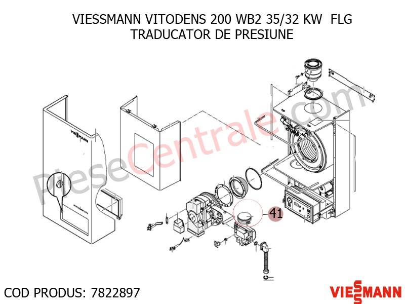 Poza Traducator presiune centrale termice Viessmann Vitodens 200 si Vitodens 300
