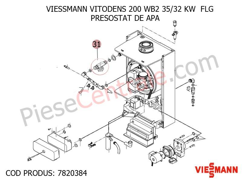 Poza Presostat apa centrala termica Viessmann Vitodens 200