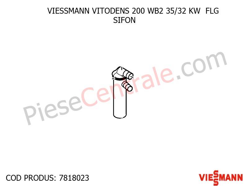 Poza Sifon condens centrala termica Viessmann Vitodens 200