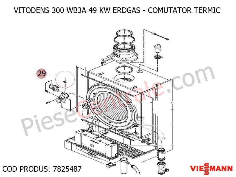 Poza Electrod ionizare centrala termica Viessmann Vitodens 300
