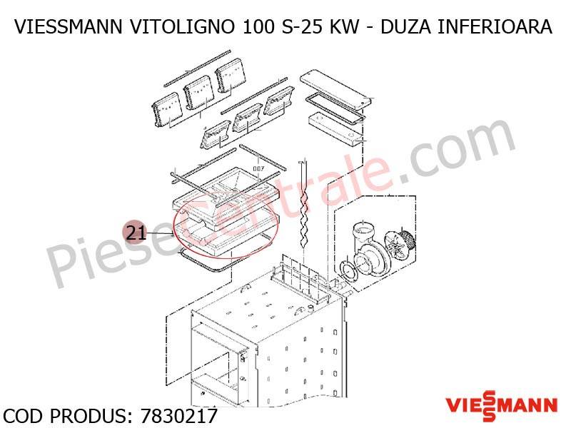 Poza Duza inferioara centrala pe lemne Viessmann Vitoligno 100 S 25 kw