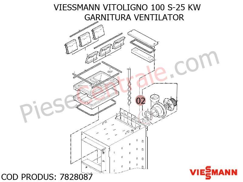 Poza Garnitura ventilator centrala pe lemne Viessmann Vitoligno 100 S