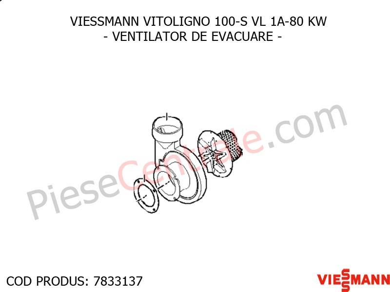 Poza Ventilator de evacuare centrala pe lemne Viessmann Vitoligno 100 S VL 1A-80 KW