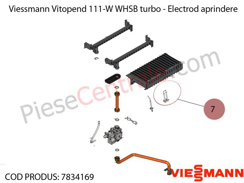 Poza Electrod de aprindere centrala termica Viessmann Vitopend 111-W WHSB turbo