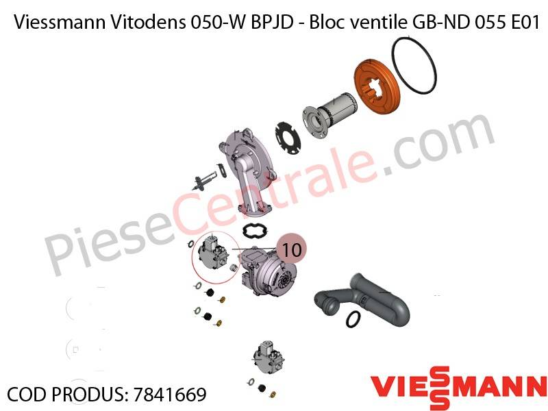 Poza Bloc ventile GB-ND 055 E01 centrala termica Viessmann Vitodens 050-W BPJD