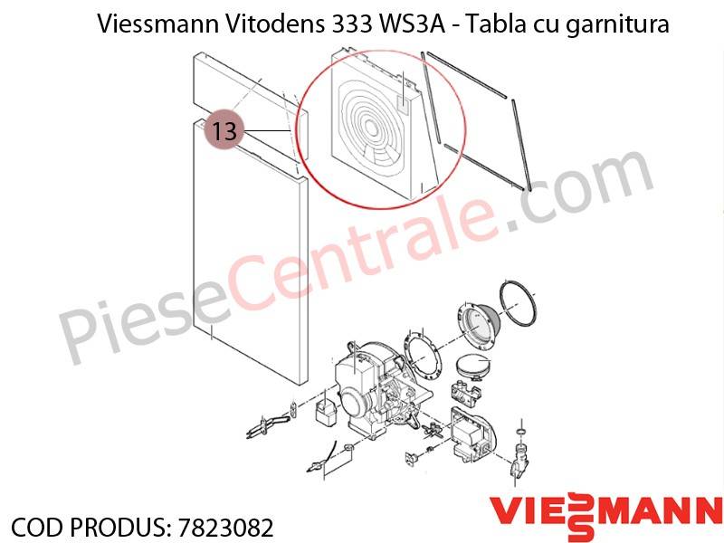 Poza Tabla cu garnitura centrala termica Viessmann Vitodens 333 WS3A