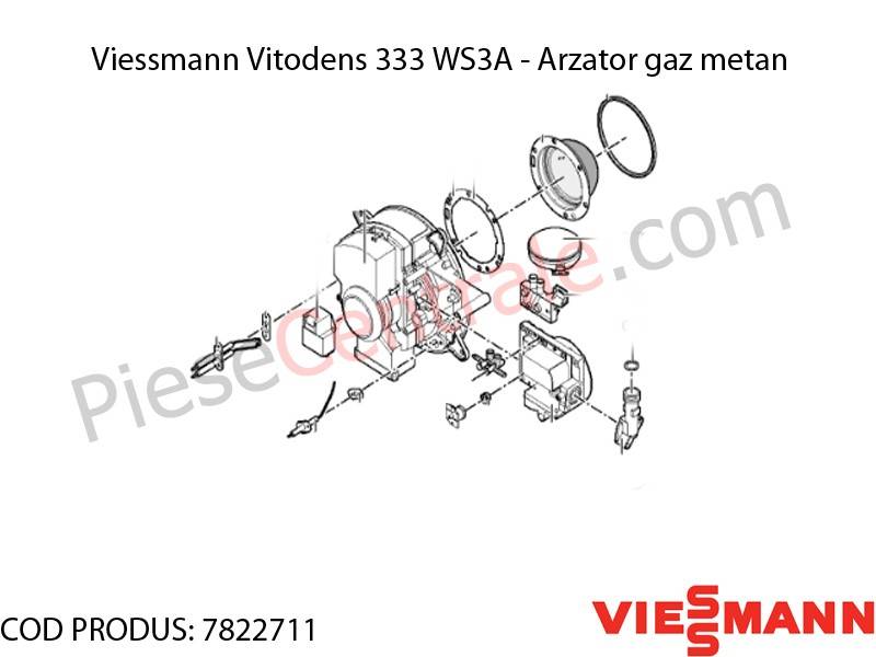 Poza Arzator gaz metan centrala termica Viessmann Vitodens 333 WS3A