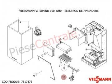 Poza Electrod de aprindere centrala termica Viessmann Vitopend 100 WH0