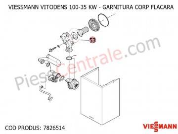 Poza Garnitura corp flacara centrala termica Viessmann Vitodens 100 35 WB1B