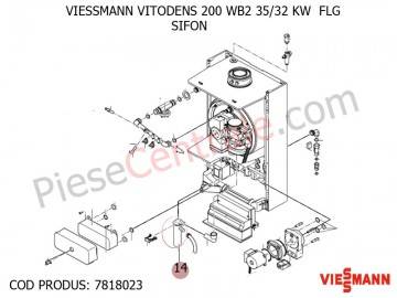 Poza Sifon condens centrala termica Viessmann Vitodens 200