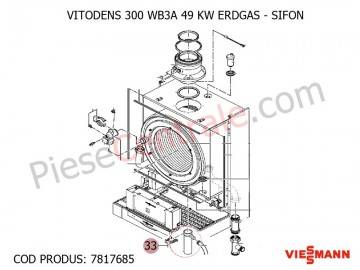 Poza Sifon condens centrala termica Viessmann Vitodens 300