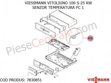 Poza Senzor temperatura FC1 centrala pe lemne Viessmann Vitoligno 100 S